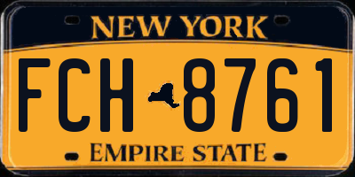 NY license plate FCH8761