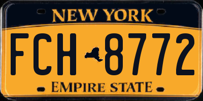 NY license plate FCH8772