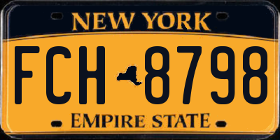 NY license plate FCH8798