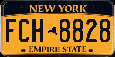 NY license plate FCH8828