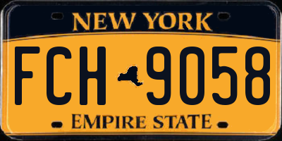 NY license plate FCH9058