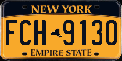 NY license plate FCH9130
