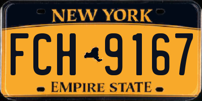 NY license plate FCH9167