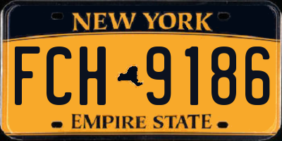 NY license plate FCH9186