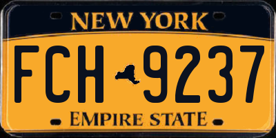 NY license plate FCH9237