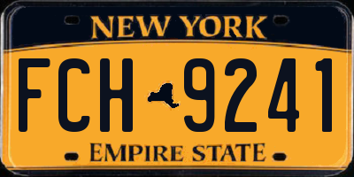 NY license plate FCH9241
