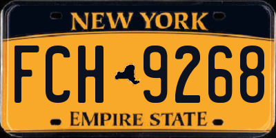 NY license plate FCH9268