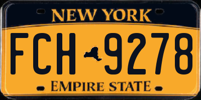 NY license plate FCH9278