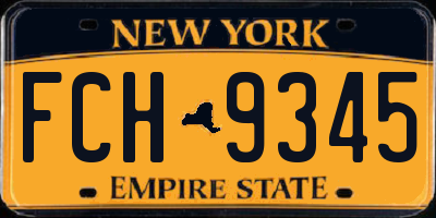 NY license plate FCH9345