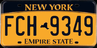 NY license plate FCH9349