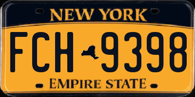 NY license plate FCH9398