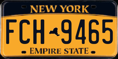 NY license plate FCH9465