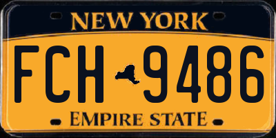 NY license plate FCH9486