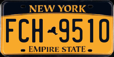 NY license plate FCH9510