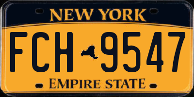 NY license plate FCH9547