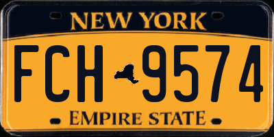 NY license plate FCH9574