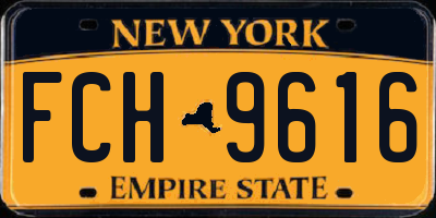 NY license plate FCH9616
