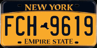 NY license plate FCH9619
