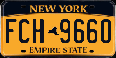 NY license plate FCH9660