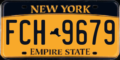 NY license plate FCH9679