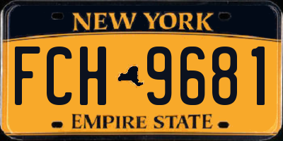 NY license plate FCH9681