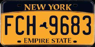 NY license plate FCH9683