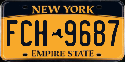 NY license plate FCH9687