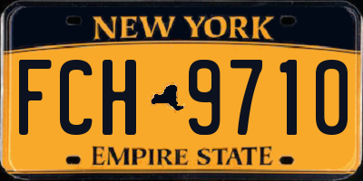 NY license plate FCH9710