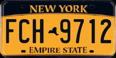 NY license plate FCH9712