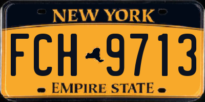 NY license plate FCH9713