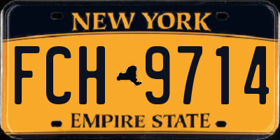 NY license plate FCH9714
