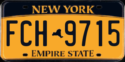 NY license plate FCH9715