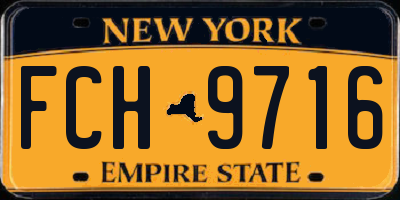 NY license plate FCH9716
