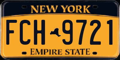 NY license plate FCH9721