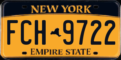 NY license plate FCH9722