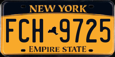 NY license plate FCH9725