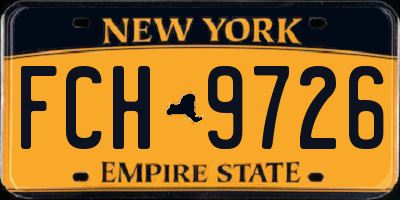 NY license plate FCH9726