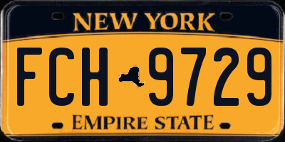 NY license plate FCH9729