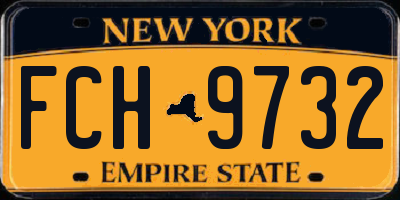 NY license plate FCH9732