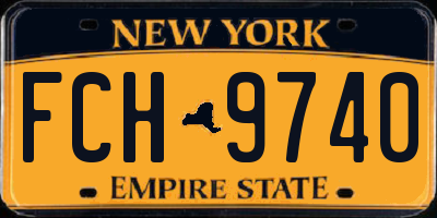 NY license plate FCH9740