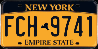 NY license plate FCH9741