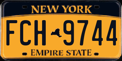 NY license plate FCH9744