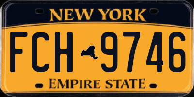 NY license plate FCH9746