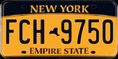 NY license plate FCH9750