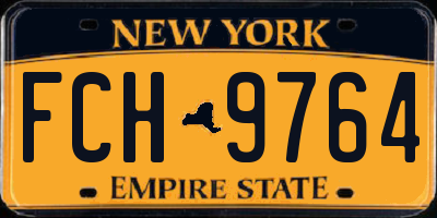 NY license plate FCH9764