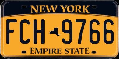 NY license plate FCH9766