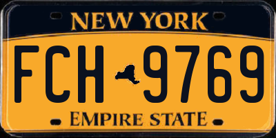NY license plate FCH9769