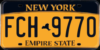 NY license plate FCH9770
