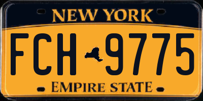 NY license plate FCH9775