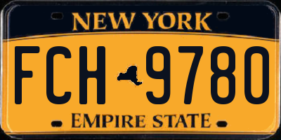 NY license plate FCH9780